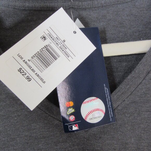 L.A. Angels MLB Team Baseball T Shirt Charcoal Gray Logo Women's Size Small NWT - Picture 4 of 6